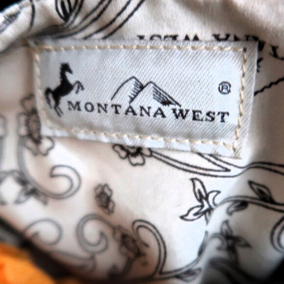 Montana West R Heavy Duty Hand Shoulder Bag Purse Bird Feather Detail 8 Pockets - Picture 5 of 16